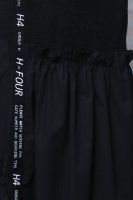 Комплект (платье и снуд) H-4 00483BK Отделочная ткань - хлопок 90% эластан 10%, отделка - аппликация из лент с буквенным принтом.