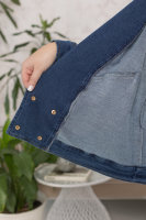 Брючный костюм джинсовый DRK P7279BL Плотной варёная джинсовая ткань.
