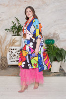 Комплект (платье-туника и подъюбник) DRK B1333RD Платье выполнено из трикотажной ткани, подъюбник - из сетки (фатина).