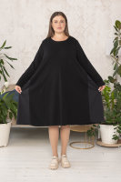 Платье HOOK 22614BK Комбинация из мягкой трикотажной ткани и хлопковой ткани с эластаном.