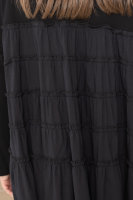 Платье HOOK 22614BK Комбинация из мягкой трикотажной ткани и хлопковой ткани с эластаном.