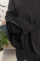 Жакет HOOK 22618BK Мягкая трикотажная ткань двунитка. В воротник, рукава и вдоль застёжки жакета (по краям) вставлена проволока. 