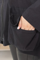 Жакет HOOK 22607BK Хлопковая ткань с эластаном, объёмные накладные карманы.