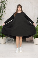 Платье HOOK 23730BK Впереди - рельефная ткань, рукава и кокетка на спинке - из мягкой трикотажной ткани, спинка - из хлопка. 