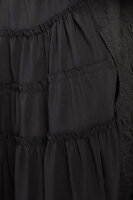 Платье HOOK 23730BK Впереди - рельефная ткань, рукава и кокетка на спинке - из мягкой трикотажной ткани, спинка - из хлопка. 