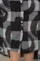 Платье-рубашка DRK B1319GY Изделие выполнено из ткани, похожей на марлёвку, на спинке понизу - кулиска.