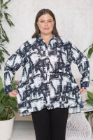 Рубашка DP 70018-4WH Плотная, струящаяся, шелковистая ткань - атлас (вискоза 100%). Отделка - лента с пайетками.