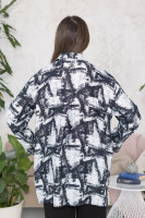 Рубашка DP 70018-4WH Плотная, струящаяся, шелковистая ткань - атлас (вискоза 100%). Отделка - лента с пайетками.