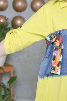 Платье DRK P5712YE Отделочная ткань - тенсель (мягкая шелковистая джинсовая ткань).