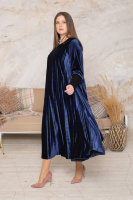 Платье CNG 1036BL Платье выполнено из мягкой велюровой ткани-гофре, рукава - из трикотажной резинки.
