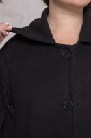 Пальто (осень-весна) H-4 01691BK Пальто - на подкладке (полиэстер 100%). Отделка - аппликация с вышивкой и бусинами.