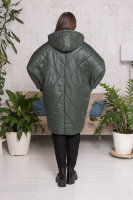 Пальто с капюшоном OLV 8113GN Пальто - из плащёвки, утеплитель - синтепон, подкладка - полиэстер 100%. Капюшон отстёгивается и стягивается кулиской, манжеты - из плотной трикотажной резинки.