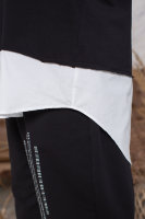Костюм (брюки и туника-имитация двойки) HOOK 20127BK Отделка - буквенный принт.
