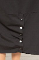 Костюм (юбка и туника) DP 5077BK Отделка - вставка из белой ткани.