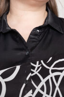 Рубашка DP 70061BK Плотная, струящаяся, шелковистая ткань - атлас (вискоза 100%).