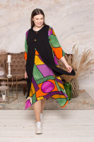 Платье-имитация двойки с капюшоном DRK 8079BK Платье выполнено из штапеля (вискоза 100%).