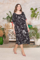 Платье DP 2875BK Платье выполнено из штапеля (вискоза 100%), по боковым швам - кулиски.