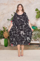 Платье DP 2875BK Платье выполнено из штапеля (вискоза 100%), по боковым швам - кулиски.