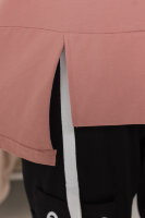 Костюм спорт-шик (брюки и туника) DP 6077-3RD Мягкая трикотажная ткань, отделка - принт, необработанные края.