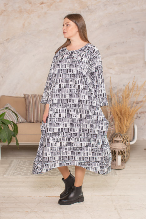 Платье HOOK 21315BK Платье выполнено из мягкой трикотажной ткани двунитка.