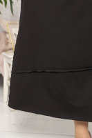 Платье CD 4341BK Платье выполнено из мягкой трикотажной ткани двунитка, рукава - из сетки (фатина), необработанные края.