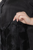 Платье-рубашка LM 5650BK Мокрый шёлк, впереди - мокрый шёлк с выработкой, напоминает жаккард.