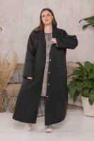 Пальто (весна-осень) DP 3405BK Пальто выполнено из стёганой хлопковой ткани, утеплитель - тонкий слой синтепона.