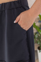Костюм (юбка и жакет) DP 5086BL Мягкая трикотажная ткань двунитка, аппликация с вышивкой, необработанные края.