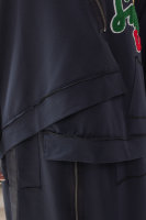 Костюм (юбка и жакет) DP 5086BL Мягкая трикотажная ткань двунитка, аппликация с вышивкой, необработанные края.
