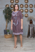 Платье LMT 5004PU Отделка платья - шелк 100%, аппликация и вышивка с пайетками.