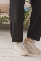 Костюм спорт-шик (брюки и толстовка с капюшоном) DP 6105BK Мягкая трикотажная ткань двунитка, отделочная ткань - тафта (полиэстер 100%).