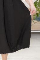 Платье MY 23552BK Хлопок, отделка - аппликация-цветок, декоративная строчка.