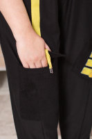 Костюм спорт-шик (брюки и туника) DP 6087-1BK Костюм выполнен из мягкой трикотажной ткани с начёсом, отделка - принт, аппликация из ленты.