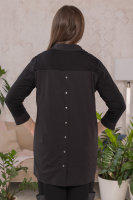 Рубашка DP 1738-2BK Рукава и вставка на спине - из мягкой трикотажной ткани (вискоза 95% эластан 5%).