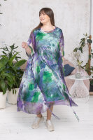 Комплект (платье из шифона и сарафан) DP 2970PU Платье - из шифона (вискоза 100%), сарафан - из мягкой трикотажной ткани (вискоза 95% эластан 5%). У платья по бокам - кулиски.
