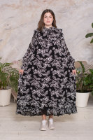 Комплект (платье из шифона и сарафан) DRK P6311BK Платье выполнено из шифона с вышивкой, сарафан - из тонкой трикотажной ткани.