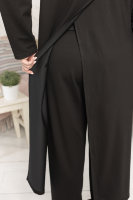 Костюм (брюки и оригинальная туника-фрак с капюшоном) CD 4335BK Мягкая трикотажная ткань, рабочие молнии по бокам туники, брюки внизу на резинке.