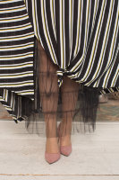Комплект (платье с кулоном и подъюбник) DRK B1274BK Платье выполнено из штапеля, подъюбник - из сетки (фатина).