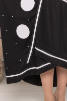 Платье MY 21521BK Отделка - трикотажная резинка на рукавах и по горловине, аппликация, бусины.