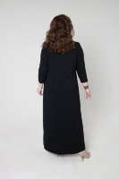 Платье DP 2142BK Платье выполнено из материала вискоза 95% эластан 5%, отделочная ткань - шифон (вискоза 100%).