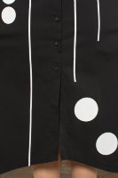 Платье-рубашка с поясом DRK P6167BK Отделка - принт.