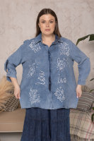 Рубашка джинсовая DRK P6901BL Отделка - вышивка.