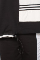 Туника с капюшоном DRK P6216WH Отделка - аппликация из трикотажной резинки, в капюшоне и понизу туники - кулиска.
