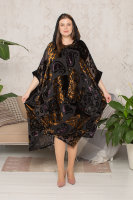 Комплект (платье с капюшоном и сарафан) DRK B1706BN Платье выполнено из шифона с бархатным накатом, манжеты и капюшон - из бархата, сарафан - из трикотажной ткани (вискоза 85% эластан 15%).