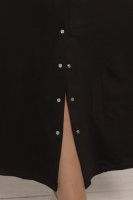 Платье-рубашка CD 4296BK Отделка - застёжка на кнопки сверху донизу и стразы.