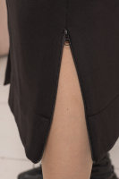 Платье-кардиган из футера DP 3417BK Плотная трикотажная ткань с начёсом на изнаночной стороне.