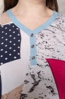 Рубашка GR 4415BL Рубашка выполнена из штапеля (ткань тонкая, нежная, как шёлк).