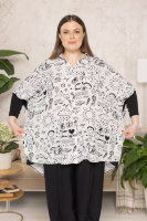 Рубашка DP 2014-7WH Рубашка выполнена из штапеля, манжеты и вставки по бокам - из трикотажной ткани (вискоза 95% эластан 5%).