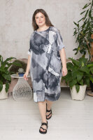 Комплект (платье и сарафан) LM 0871GY Тонкий шелковистый штапель, сарафан - из мягкой трикотажной ткани. Отделка - навесной карман. 