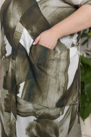 Комплект (платье и сарафан) LM 0871GN Тонкий шелковистый штапель, сарафан - из мягкой трикотажной ткани. Отделка - навесной карман. 